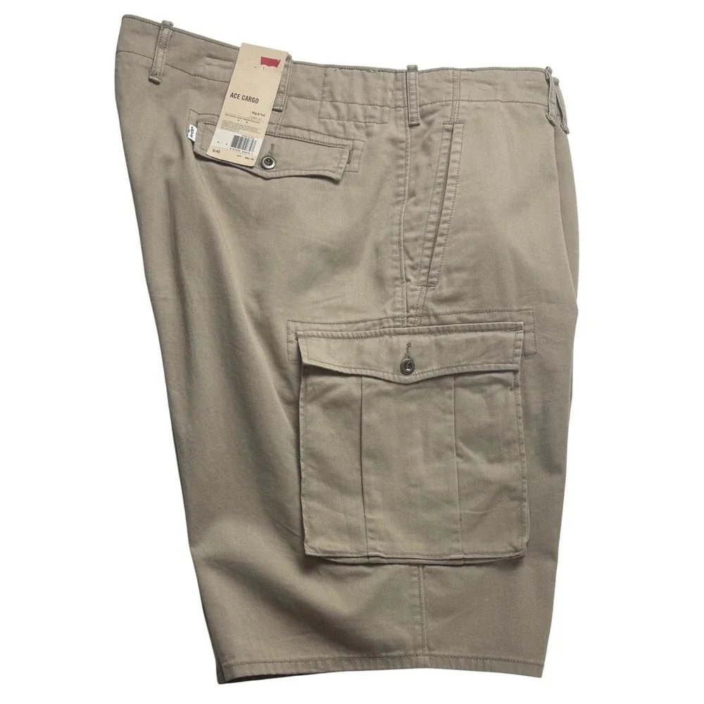 Levis Ace Cargo Shorts Mens 46‎ Khaki Tan Big and Tall Utility, Outdoor, hiking